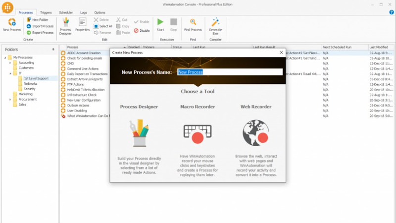 Printscreen von Desktop-Oberfl&auml;che von WinAutomation
