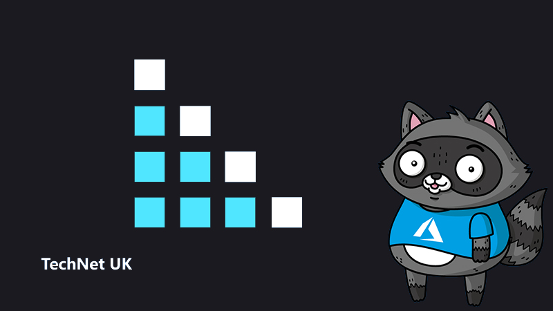 An illustration representing a data warehouse, next to an illustration of Bit the Raccoon
