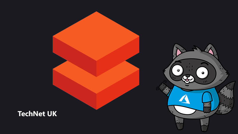An image representing Data Bricks, next to an illustration of Bit the Raccoon