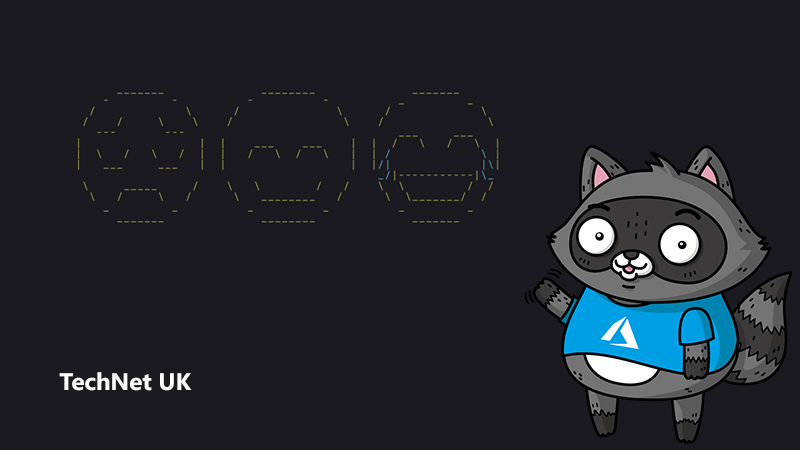 An image of three emoji made with ASCII art, next to an illustration of Bit the Raccoon