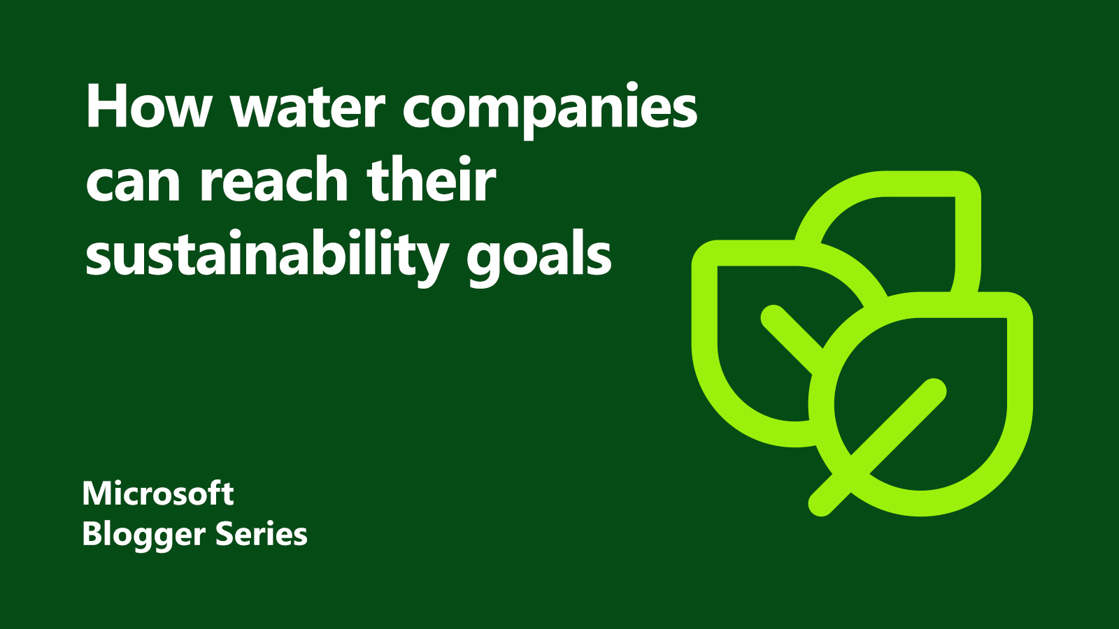 water companies and sustainability goals featured image