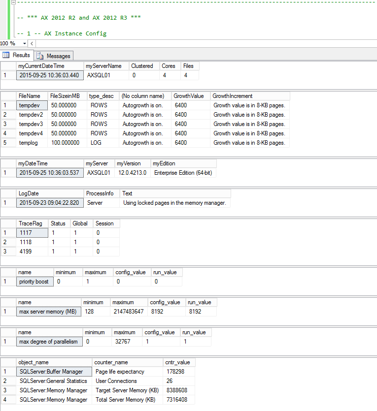 AX instance config.