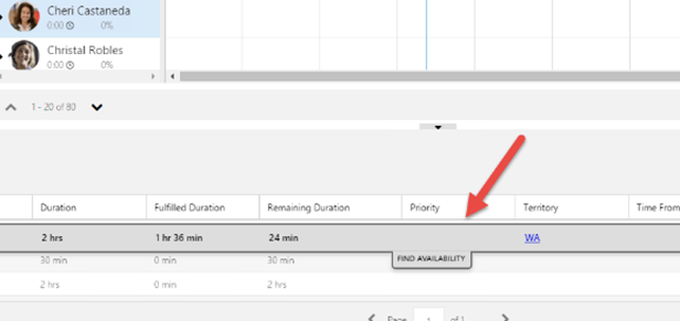 Initiate Search with the Find availability button