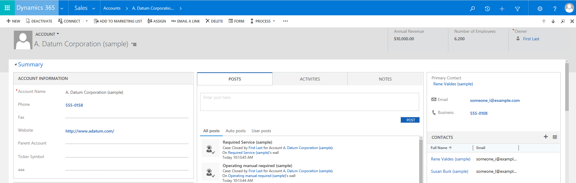 Dynamics 365 Blue theme