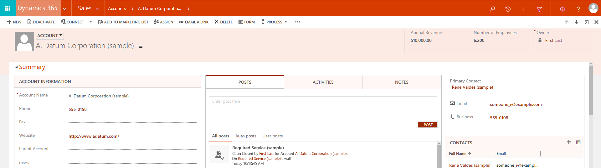 Dynamics 365 Orange theme