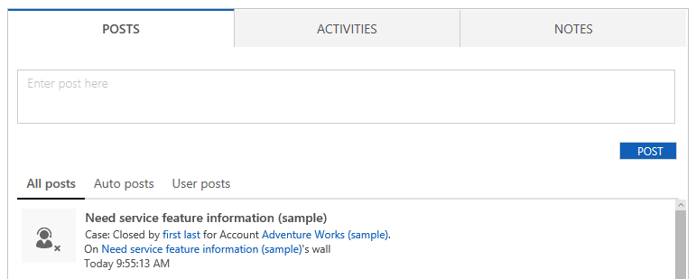 Updated activity wall tabs in the refreshed UI