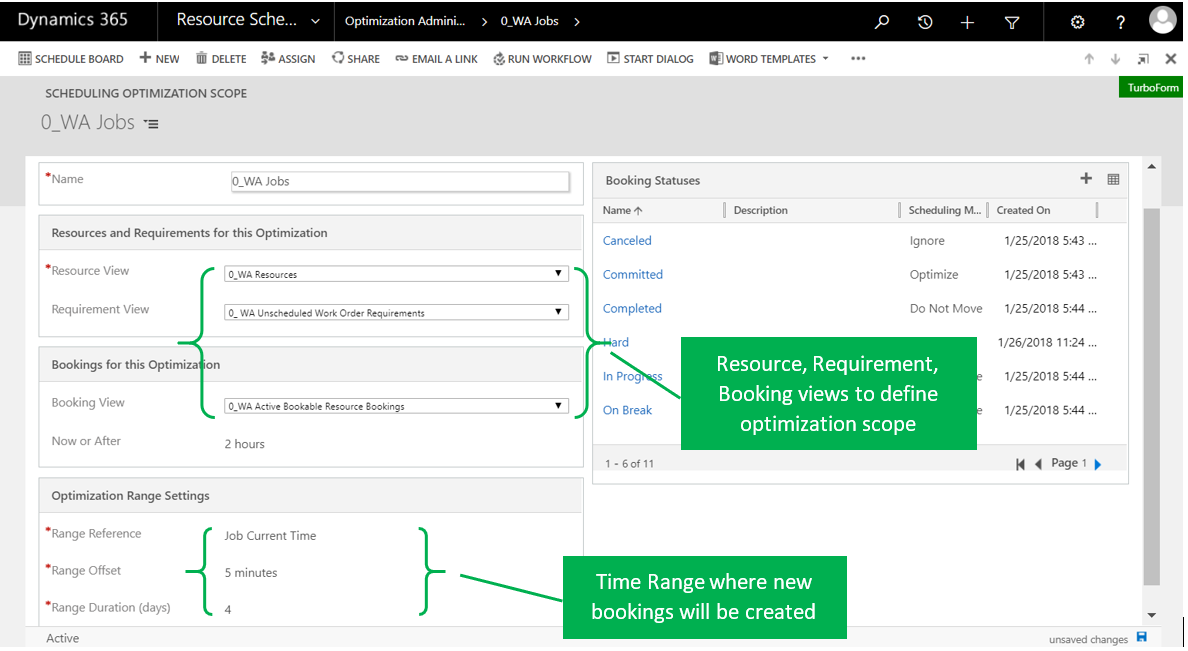 Select existing system views or personal views
