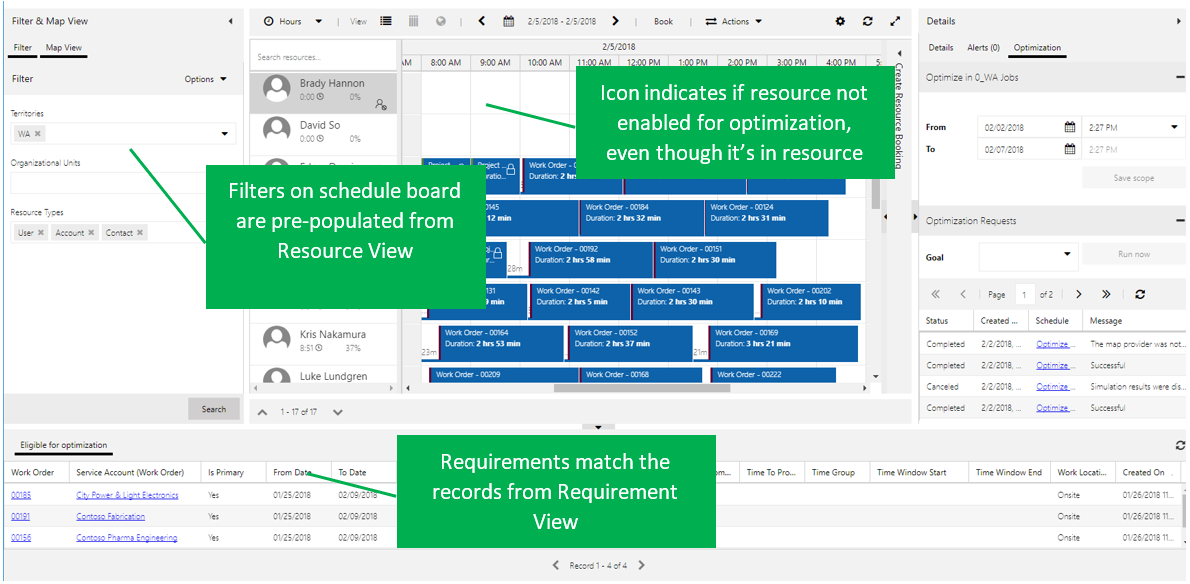 Requirements match the records from Requirement View