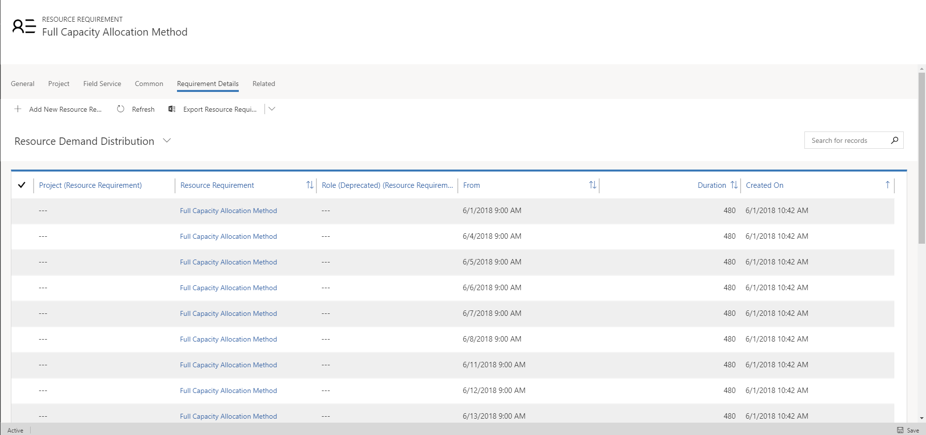 Image showing generated requirement details