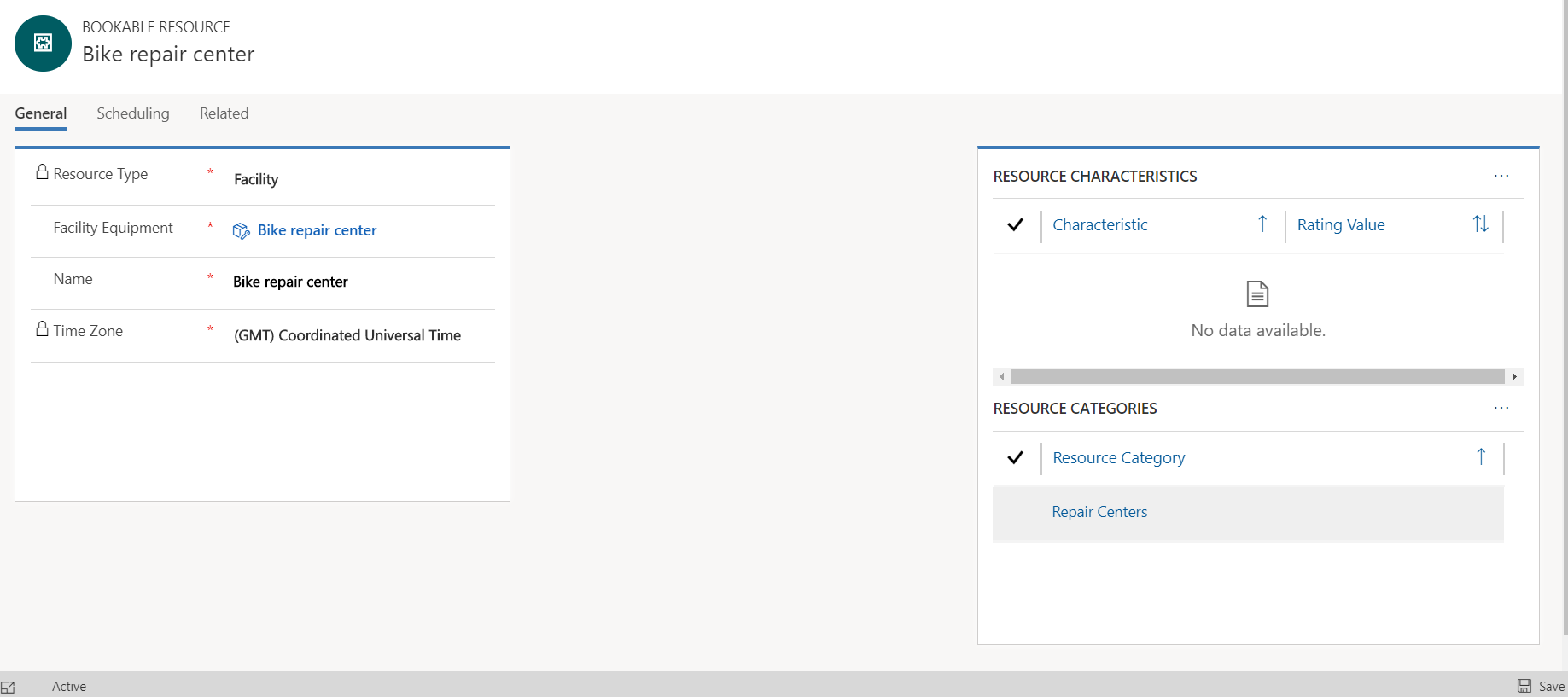 Set up a resource