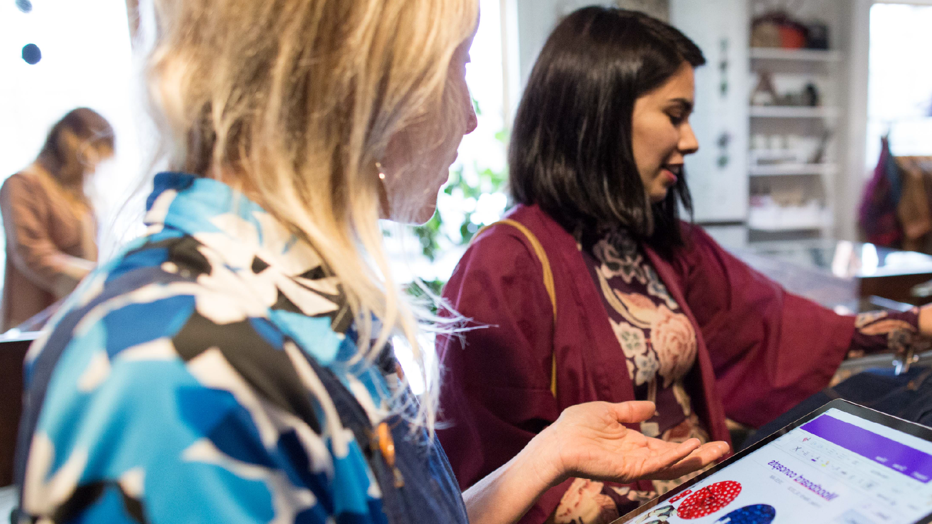 Two associates in retail