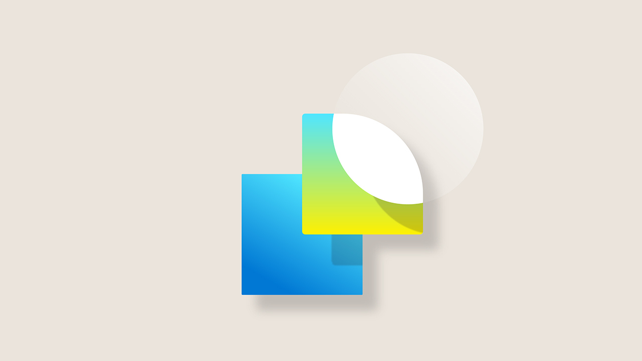 A decorative image with abstract artistic rectangles and a circle
