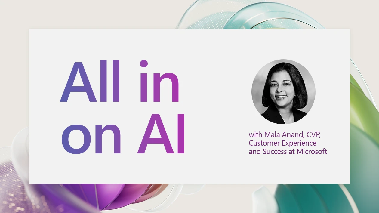 Author headshot next to series name All in on AI