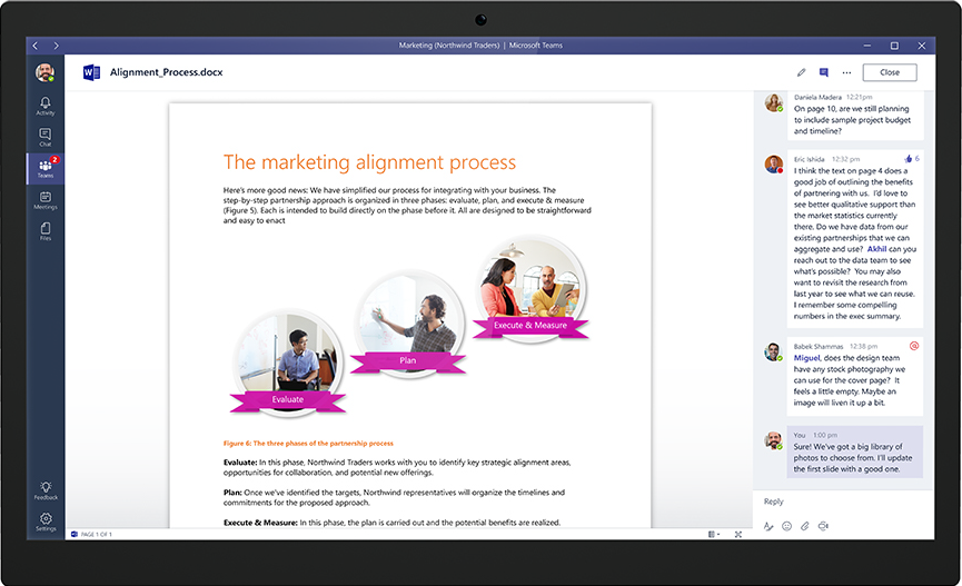Microsoft Teams collaboration.