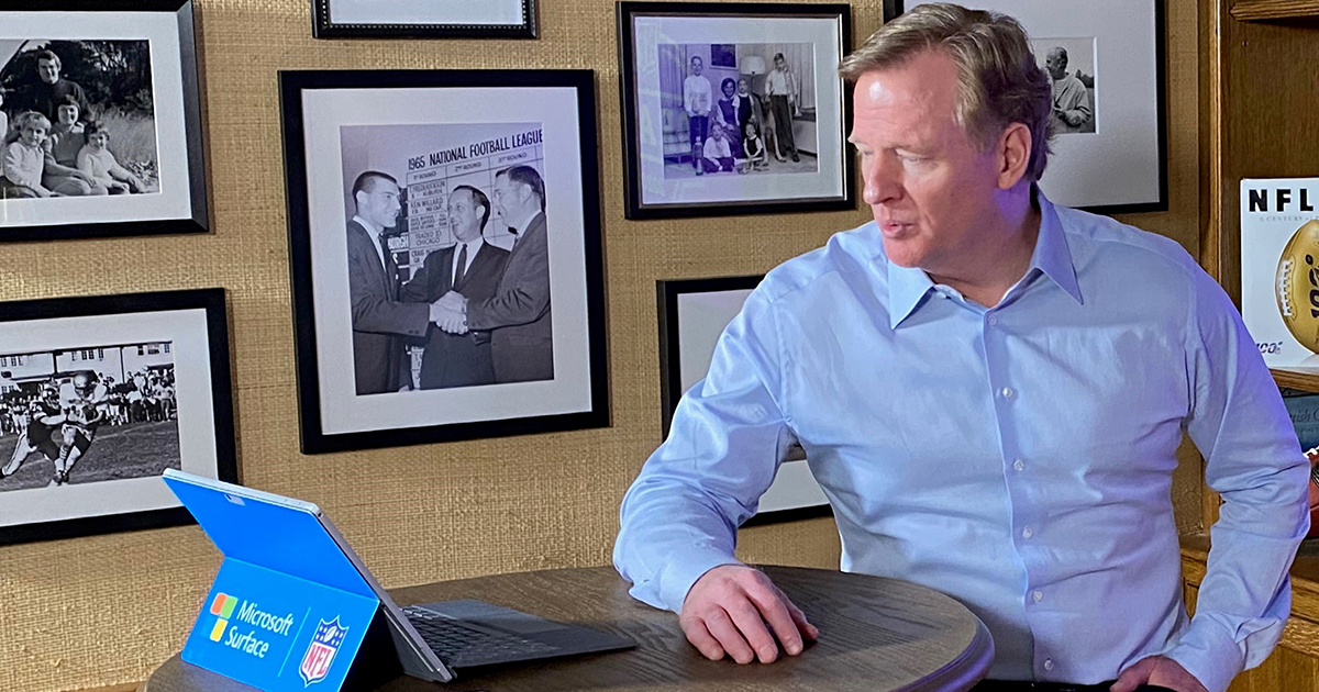 NFL Commissioner Roger Goodell during the NFL Draft