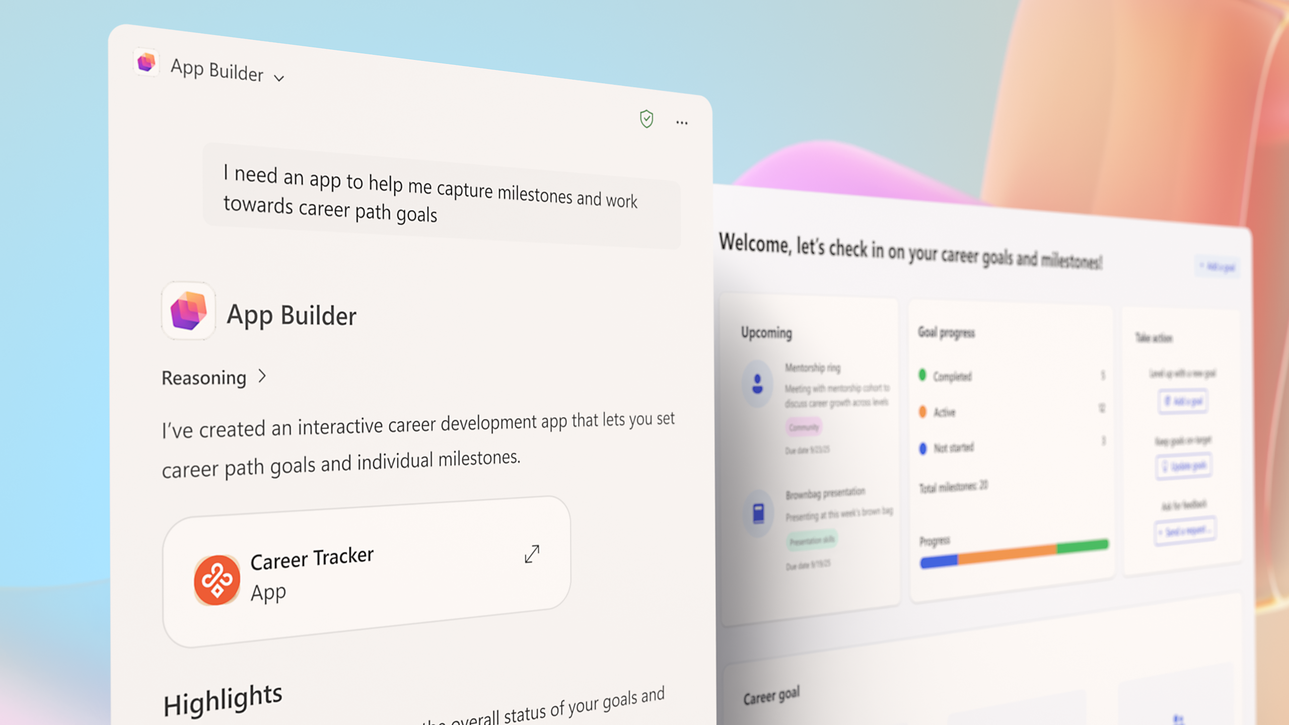 The Microsoft 365 Copilot with App Builder feature
