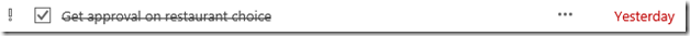 completed to-do list item crossed out