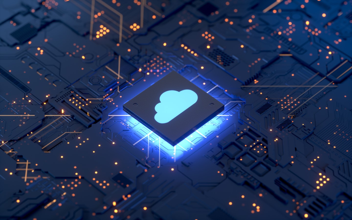 Cloud computing and network security concept, 3d rendering,conceptual image
