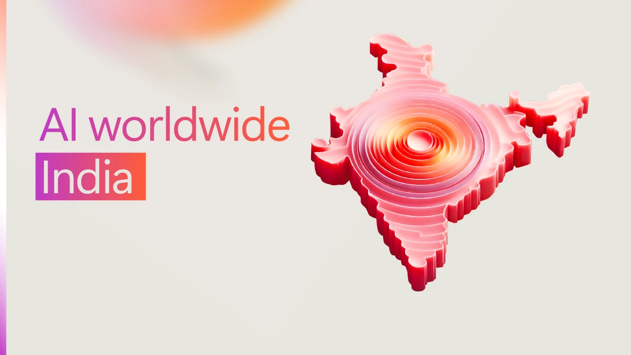 A decorative image with text reading AI worldwide India