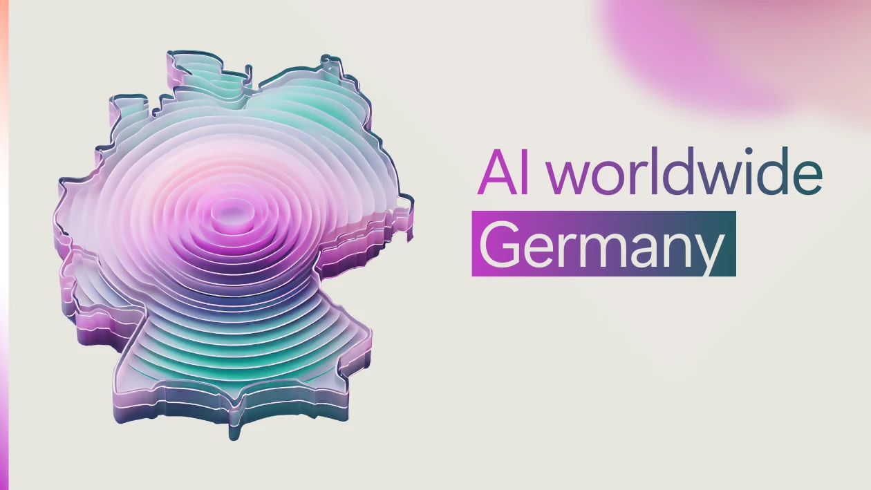 A decorative image with text reading AI worldwide Germany