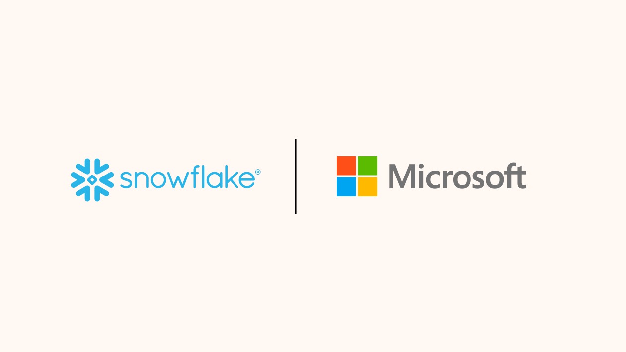 Snowflake and Microsoft logos