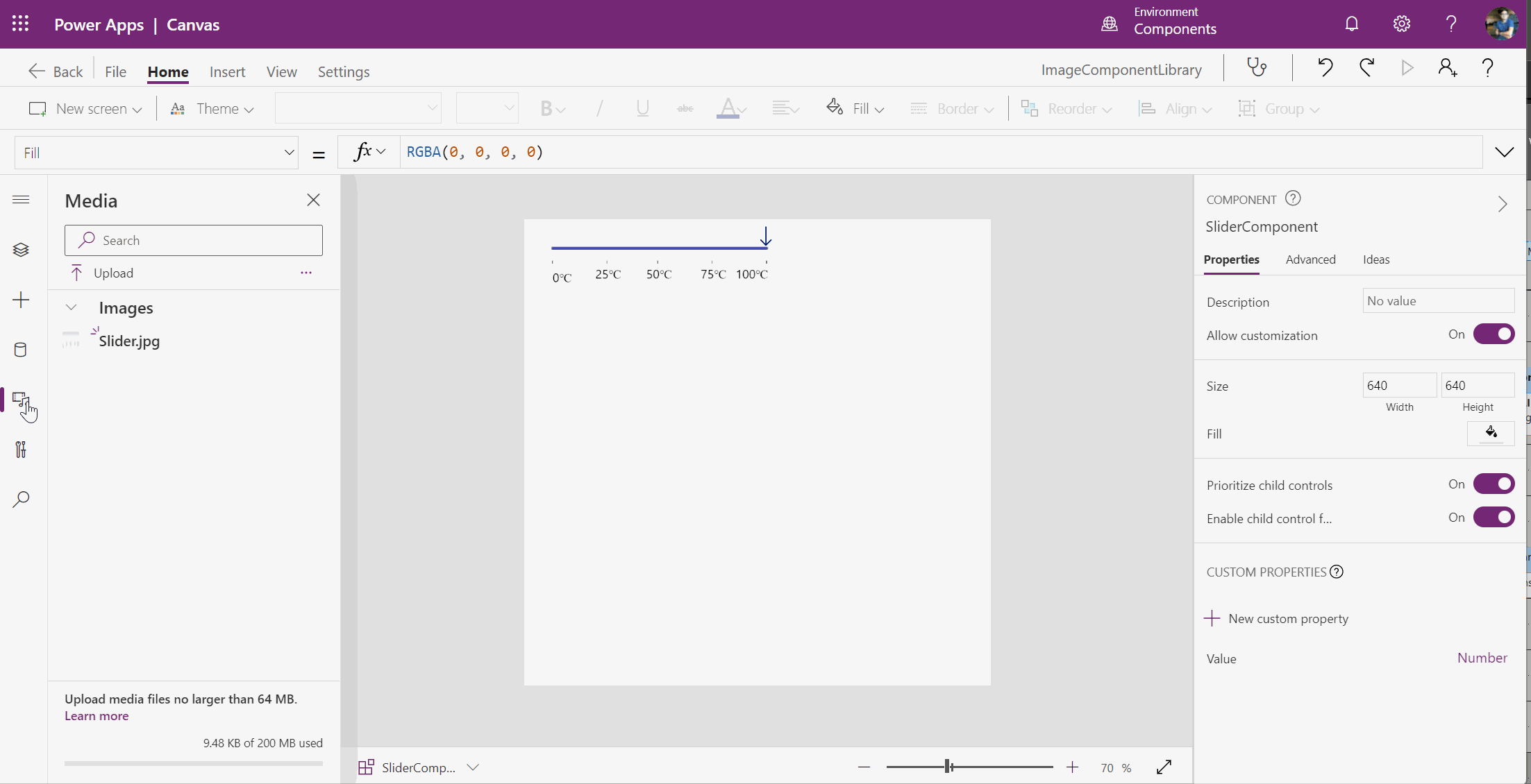 Add images to component