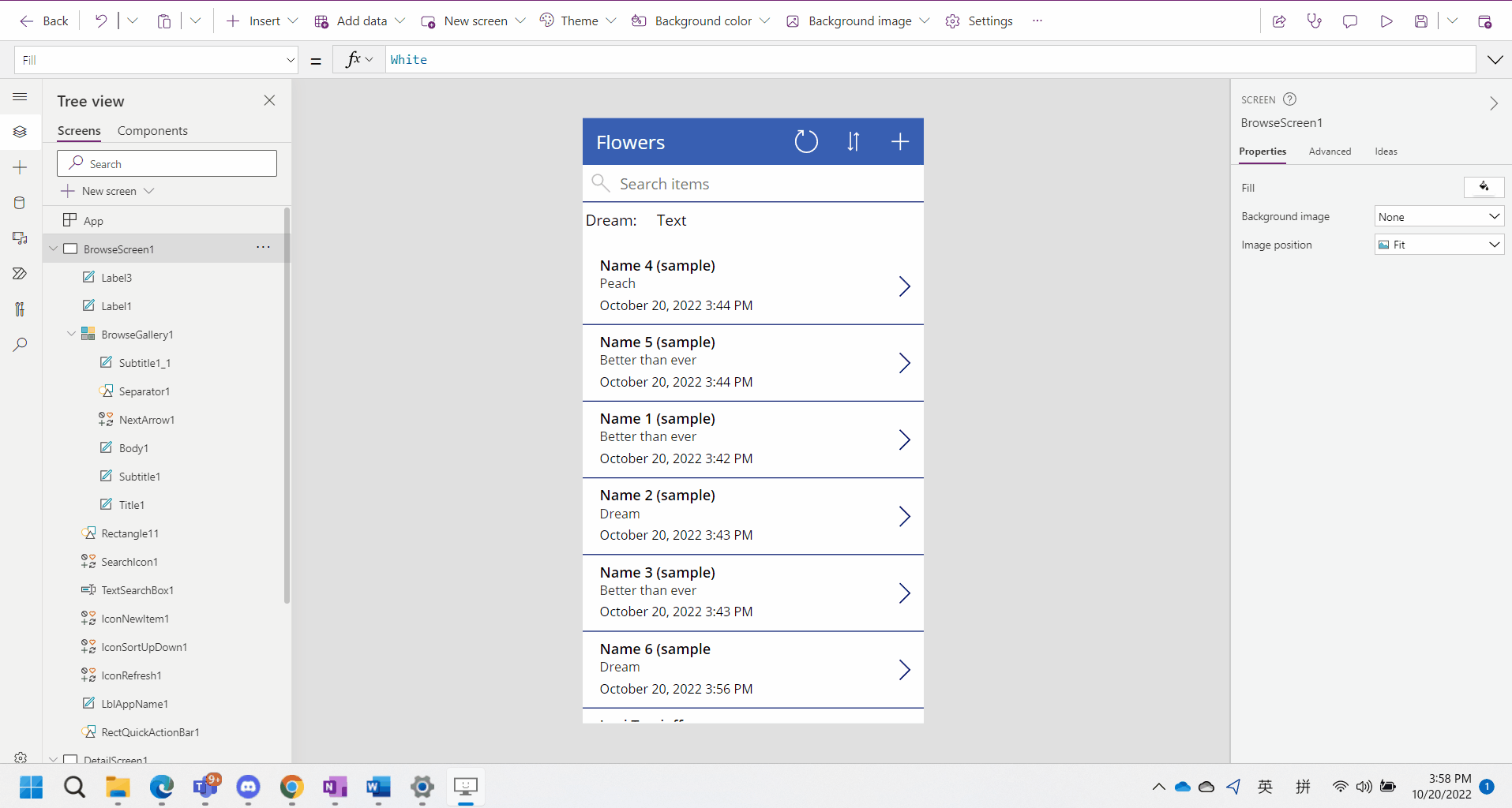 graphical user interface, application, Word