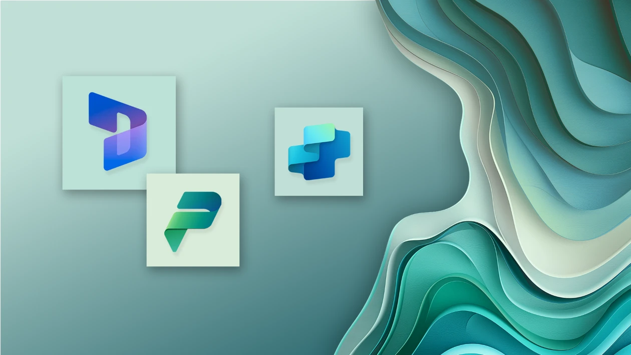 A decorative image with the Dynamics 365, Power Platform, and Copilot Studio logos