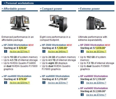 Screenshot of an HP product comparison page showing changed prices highlighted in yellow. Screenshot of an HP product comparison page showing changed prices highlighted in yellow.