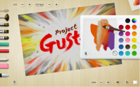 Project Gustav user interface with palette open Project Gustav user interface with palette open