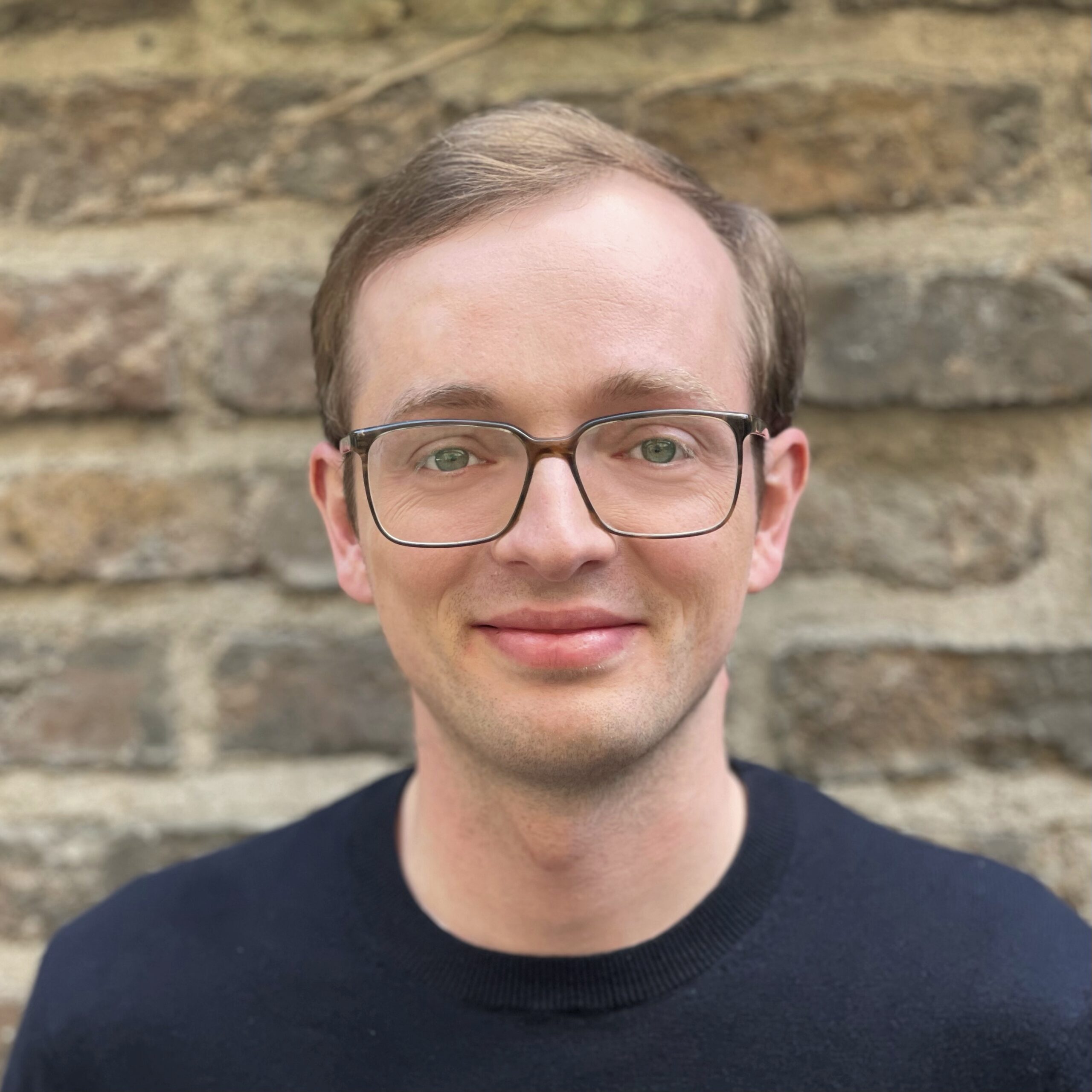 a man wearing glasses