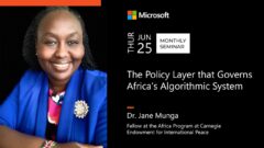 Jane Munga giving seminar talk at Microsoft Research Africa