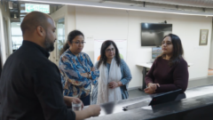 Researchers standing together