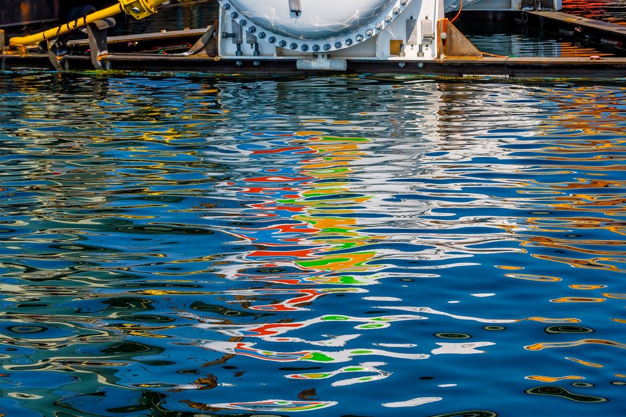 Reflection of the Northern Isles pressure vessel.