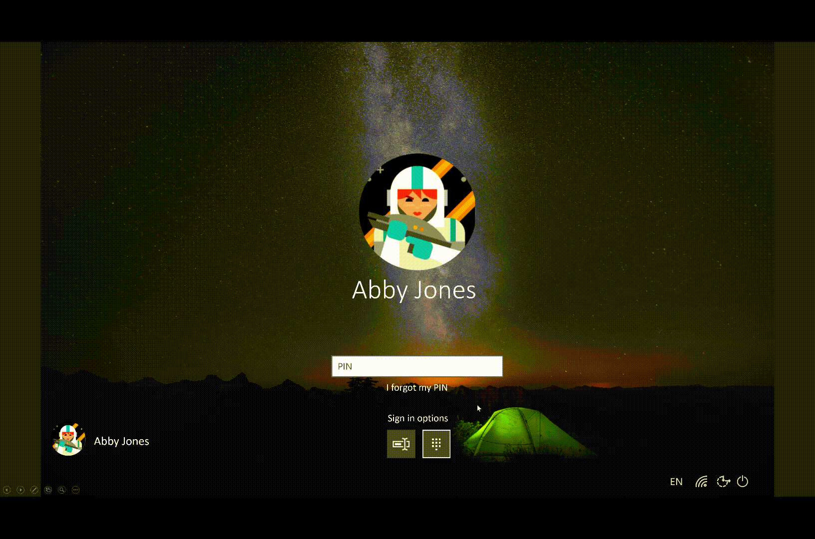 Streamlined Windows Hello PIN recovery experience above lock