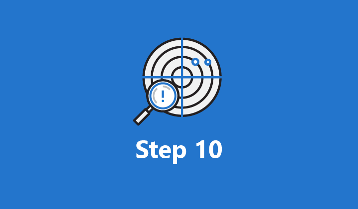 Image which reads Step 10