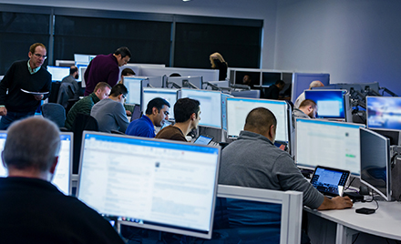 Image of security workers in an office