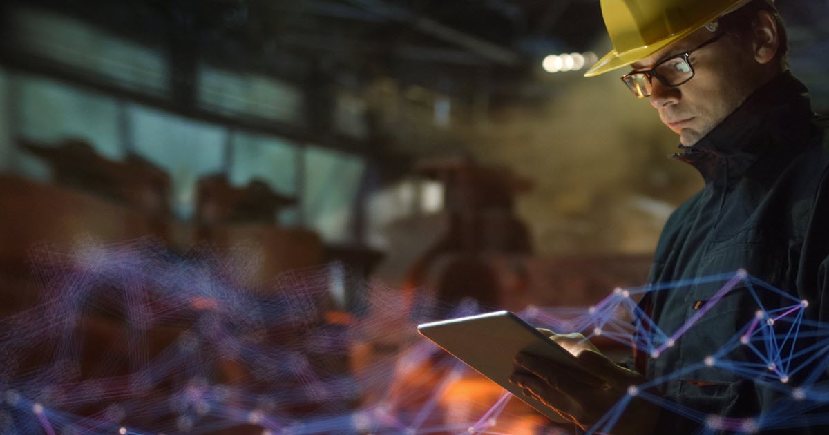 Image of a worker with a laptop