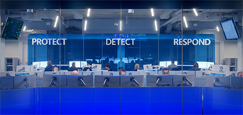 An image of the Microsoft Cyber Defense Operations Center