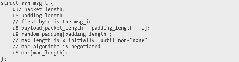 Screenshot of code