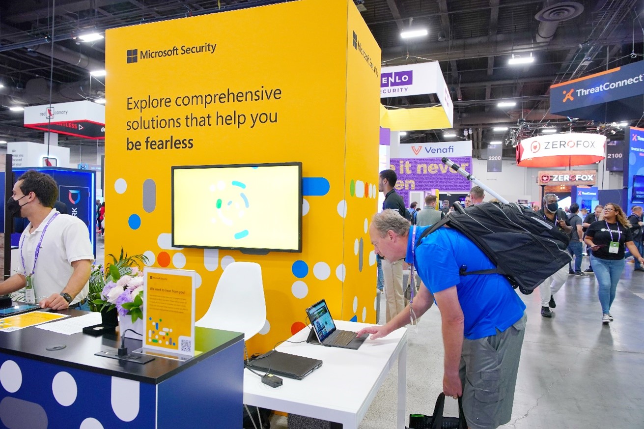 The Microsoft Security booth at Black Hat USA