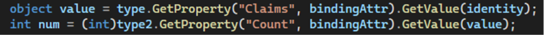 Screenshot of a section of a configuration file.