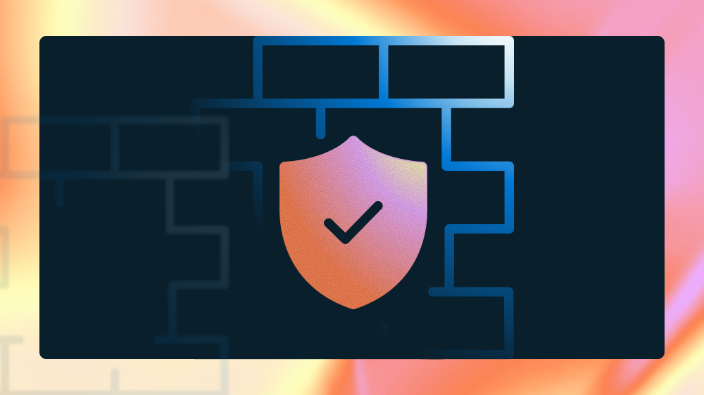 Graphic indicating a shield representing cyber defensive features and tactics