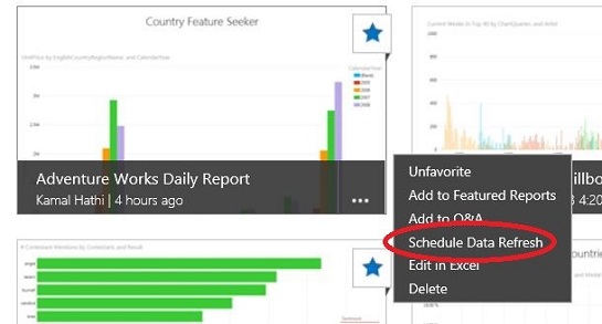 Scheduled Data Refresh in Power BI.