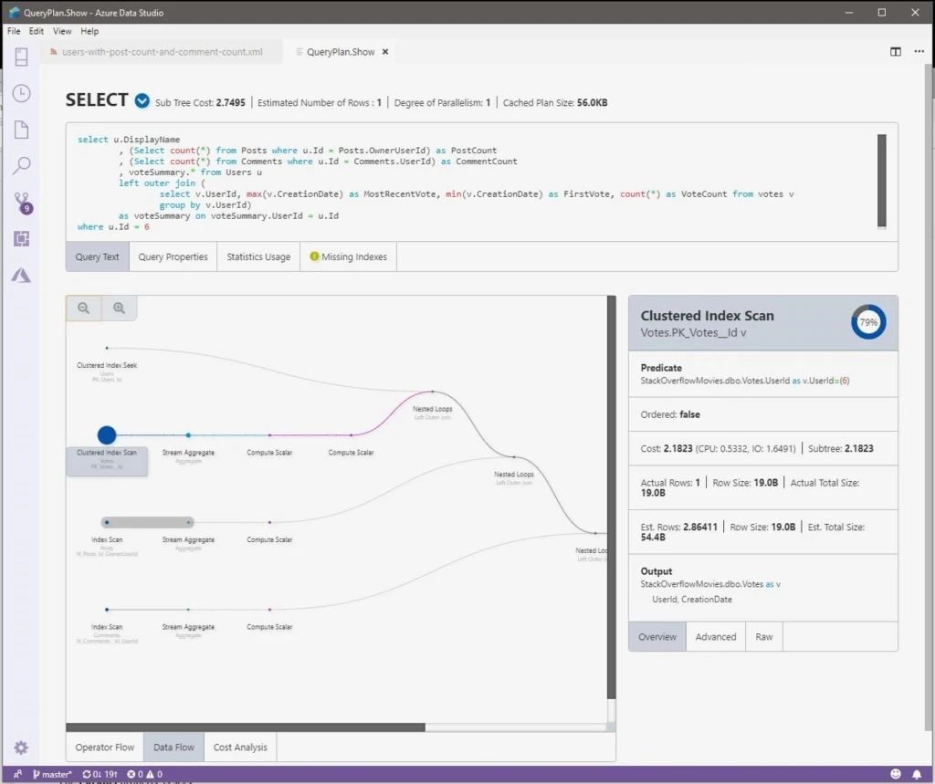 Queryplan.show extension in action.