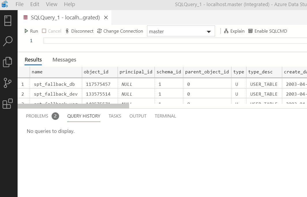 Query History in action.