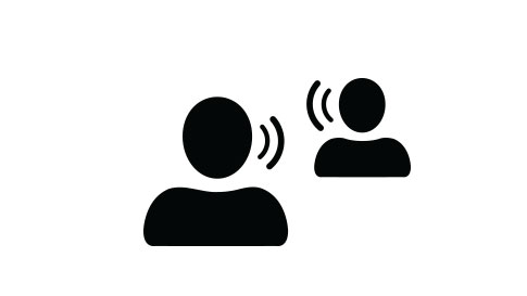 Icono de conversación de traductor