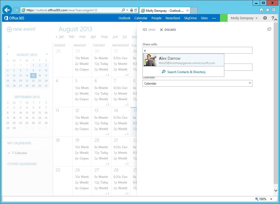 Searching with OWA.