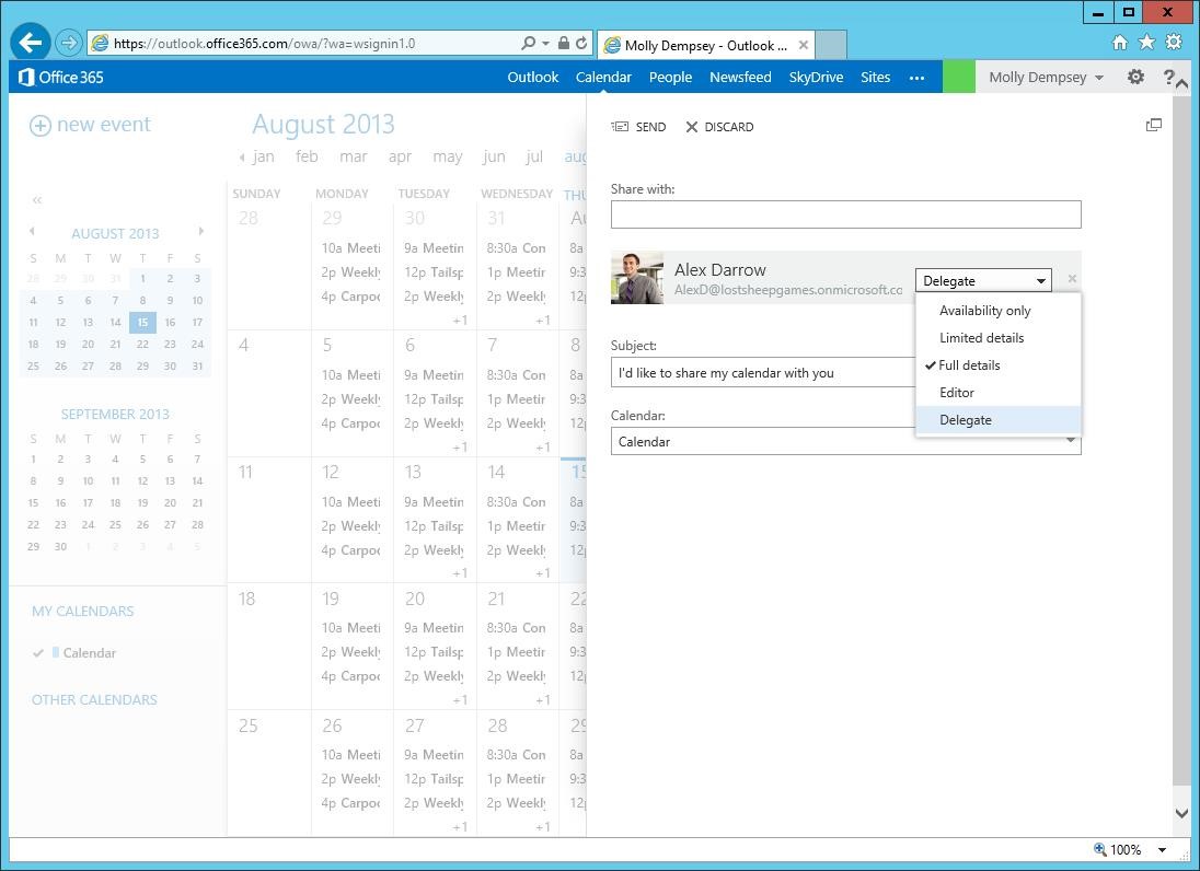 Making a user a Delegate.